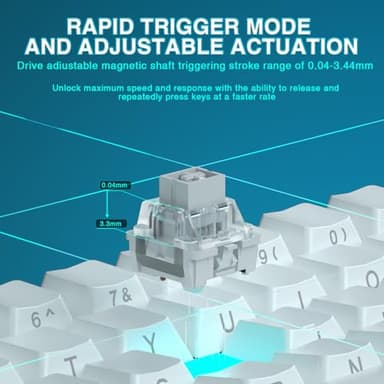 Aula WIN60 HE - 60% Mechanical Gaming Keyboard Wired, Hall Effect Magnetic Switch Hot Swappable, Adjustable Actuation RT Mode, 8000 Hz Polling Rate, RGB Keyboard 60 Percent Compact Design for PC - Image 5