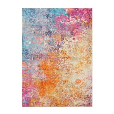 Lahome Modern Abstract Washable 5x7 Area Rugs for Living Room, Colorful Soft Bedroom Rug Low Pile Non Slip,Stain Resistance Dining Room Carpet for Nursery Office Entrance Home Office Decor - Image 8