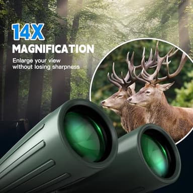 14x45 Binoculars for Adults High Powered,HD Binoculars for Bird Watching,Hunting,with Aluminum Alloy Phone Adapter,Tripod,Waterproof & Fog Proof,Large View for Travel,Hiking,Concert - Image 2