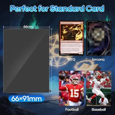 500 Counts Black Card Sleeves, Matte Card Sleeve Deck Card Protectors, Trading Card Sleeves Fit for MTG, TCG and Sports Cards - Image 6