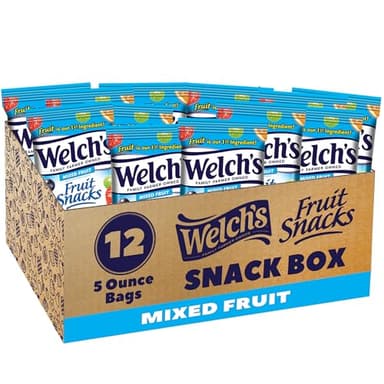Welch's Fruit Snacks, Mixed Fruit, Perfect for School Lunches, Sharing Size Bags, 5 oz (Pack of 12) - Image 1