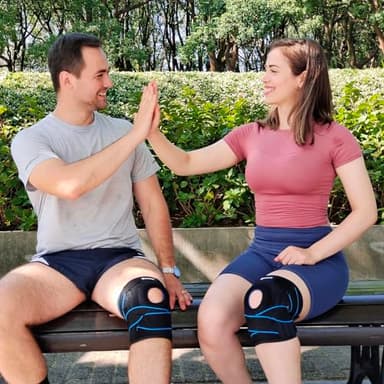 DOUFURT Knee Brace for Women & Men Meniscus Tear, Plus Size Knee Braces for Knee Pain Relief, Arthritis, Compression Knee Support Side Stabilizers - Image 2