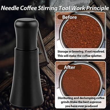 WDT tool, Espresso Distribution tools, 10 x 0.35mm 304 Stainless Steel Needles Installed with 10 Extra needles for Espresso Stirrer Replacement, Aluminum Alloy Handle with Stand (Matte black) - Image 5