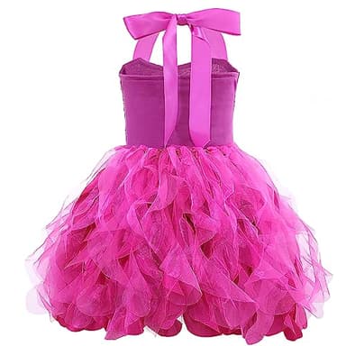 Suppromo Hot Pink Tutu Dress for Girls Princess Party Dress for Baby Sparkly Tulle Sequin Fairy Dresses for Kids Sneaker Ball Gown Prom Dance Graduation Birthday Graduation Halloween Outfit 11-12T - Image 2