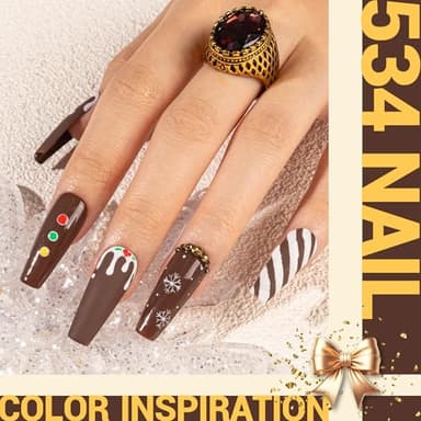 MelodySusie Thick Americano Brown Gel Nail Polish,0.5fl oz Nails Soak Off UV LED Caramel Coffee Brown Gel Polish Gift for Women Nail Art Manicure Salon DIY Nail Design Decoration at Home-534-A1205 - Image 2