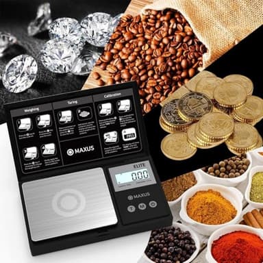 MAXUS Digital Pocket Gram Scale 500g x 0.01g High Precision with Tray, Weighs Small Food, Jewelry, Ounces, Grains, LCD Display, Tare Function - Image 4