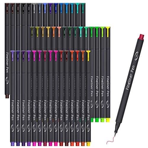 Vanstek 46 Pack Journal Planner Colored Pens, Fineliner Pens for Journaling, Writing Coloring Drawing, Note Taking, Calendar, Planner, Art Office School Gift Supplies - Image 1