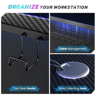 SIAGO Electric Standing Desk Adjustable - 48 x 24 Inch Sit Stand up Desk with Cable Management - 3 Memory Preset Adjustable Height Table - Image 8