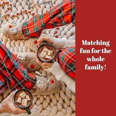 Dearfoams Women's Shay Giftable Holiday Themed Novelty Scuff Slipper, Reindeer, Medium - Image 3