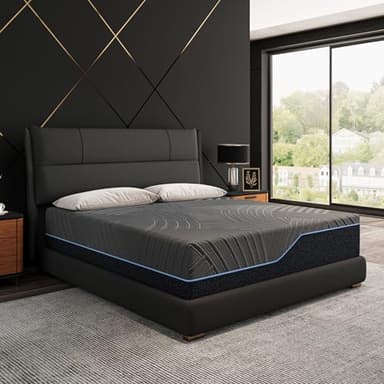 Dyonery 14 Inch Firm King Size Mattress in a Box, Copper Memory Foam Mattress with Cooling Cover, Relieving Pressure & Back Pain, Fiberglass-Free, CertiPUR-US Certified, Foam Made in USA, 76"x80"x14" - Image 7