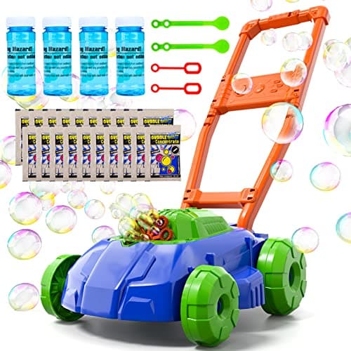 Bennol Bubble Lawn Mower for Toddlers, Kids Automatic Bubble Blower Maker Machine, Outdoor Gardening Push Toys, Christmas Birthday Gifts for Preschool Baby Boys Girls - Image 1