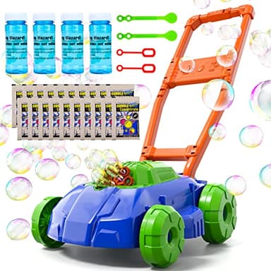 Bennol Bubble Lawn Mower for Toddlers, Kids Automatic Bubble Blower Maker Machine, Outdoor Gardening Push Toys, Christmas Birthday Gifts for Preschool Baby Boys Girls - Image 1