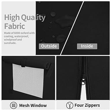 Easy-Going Dog Crate Cover 42 Inch Dog Kennel Cover for Dog, Cage Covers for Dog Crates Fit (42" L x28 Wx30 H) Black - Image 4