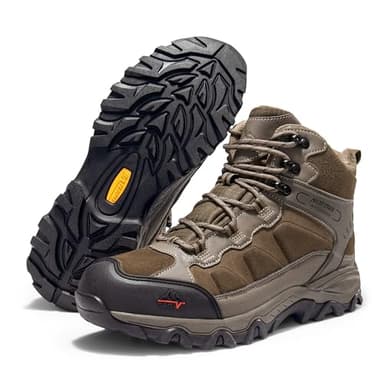 NORTIV 8 Men's Waterproof Hiking Boots Outdoor Mid Trekking Lightweight Mountaineering Shoes Paladin,Size 8.5W,Coffee,JS19004M - Image 2