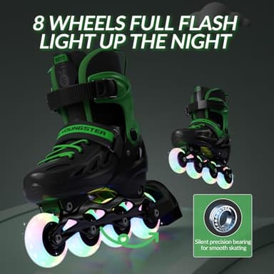 SUPER YOUNGSTER Adjustable Inline Skates for Boys Girls Ages 4-12 with Light Up Wheels, Roller Skates Blades for Youth Kids Indoor & Outdoor Beginners - Image 5