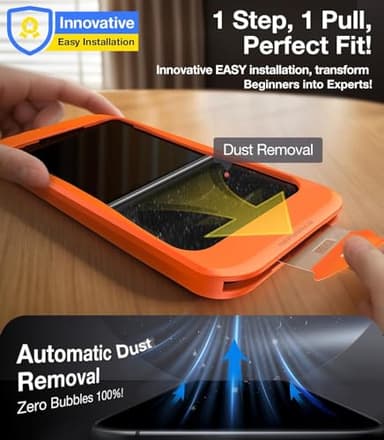 UltraGlass 9H+ Glass for iPhone 16 Pro Privacy Screen Protector [No.1 Military Grade Shatterproof & 100% Anti Spy] Privacy Screen 16 Pro Tempered Glass [Longest Durable] 2 Pack - Image 6