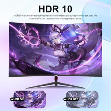 DJiEX 27 inch Curved Monitor 100Hz Computer MonitorFHD 1080p,HDR,99% sRGB,1800R,VESA Compatible,for Tablet,Desktop,Narrow Bezels on Three Sides, Blue Light Filter,Laptop and PC Work Gaming - Image 6