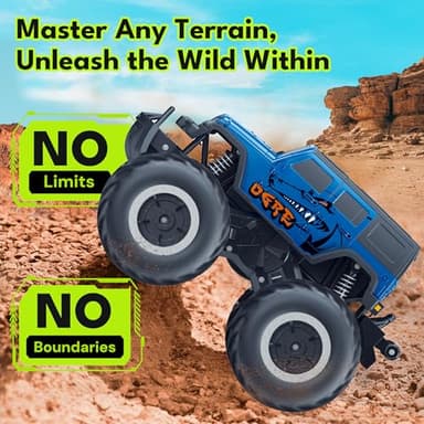 Threeking 1:16 Waterproof Monster Truck SUV Toys RC Cars Remote Control Car Truck Toys 4WD All Terrain Off-Road Car Toy Gifts Presents 6 7 8 9 10 11 12 Year Old Kids Boys Girls Toys - Image 4