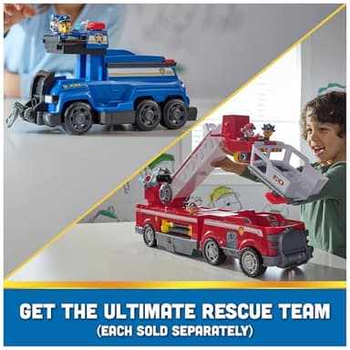 PAW Patrol Ultimate Rescue Fire Truck with 2 Ft. Ladder, Lights, Sounds, a Mini Toy Car, Chase, Marshall & Skye Figures, Toys for Boys & Girls Ages 3+ - Image 6