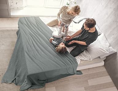 Utopia Bedding Cool Grey 100% Cotton Waffle Blanket 300 GSM [Twin - 90x72 Inch] Soft Lightweight Breathable Bed Blanket for All Season - Image 7
