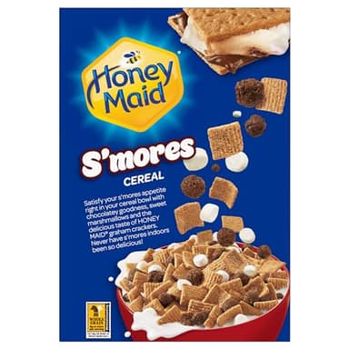 Post Honey Maid S'mores Breakfast Cereal, Sweetened Corn and Wheat Cereal, Breakfast Snacks 12.25 oz - Image 4