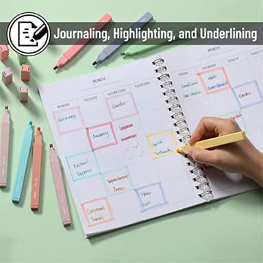 Mr. Pen- Aesthetic Cute Pastel Highlighters Set, 8 pcs, Chisel Tip, Candy Colors, No Bleed Bible Assorted Colors - Image 6