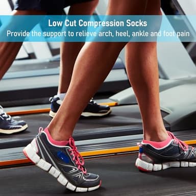 CWVLC Unisex Cushioned Compression Athletic Ankle Socks Multipack, 6-pairs Black Charcoal Royal, XL (13.5-15.5 W US/ 12-14 M US) - Image 7