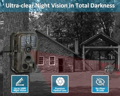 GardePro E5S Trail Camera, 64MP 1296p, HD Game Cameras with 100ft Night Vision, Ultra Fast 0.1s Motion Activated, Waterproof, Camo - Image 5