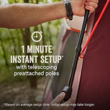 Coleman Skylodge Instant Tent with Rainfly, 4/6/8 Person Family Tent Sets Up in a Minute, Includes Pre-Attached Poles & Carry Bag - Image 4
