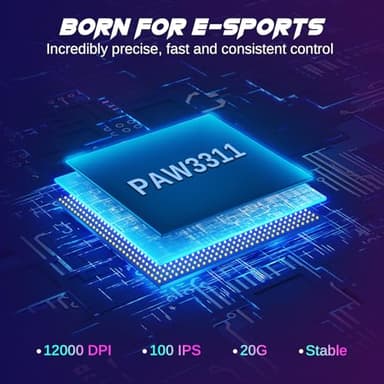 Redragon Wireless Gaming Mouse, Tri-Mode 2.4G/USB-C/Bluetooth Mouse Gaming, 12000 DPI, RGB Backlit, Fully Programmable, Rechargeable Wireless Computer Mouse for Laptop PC Mac, Black - Image 7