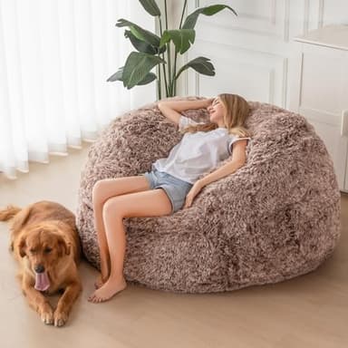 MAXYOYO Giant Bean Bag Chair Bed for Adults, Convertible Beanbag Folds from Lazy Chair to Floor Mattress Bed, Large Floor Sofa Couch, Big Sofa Bed, High-Density Foam Filling, Machine Washable - Image 2