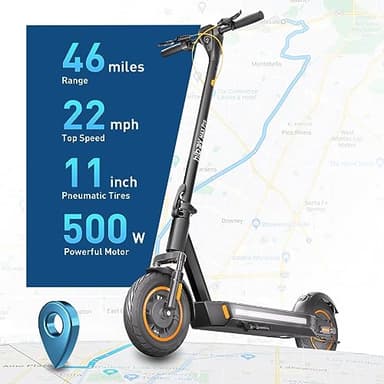 Hiboy MAX Pro Electric Scooter, 46.6 Mi Long Range, 22 MPH Power by 650W MAX Motor, 11'' Pneumatic Tires, Split Hub Design, Dual Suspension, 265lbs MAX Load, Commuting Electric Scooter for Adults - Image 2