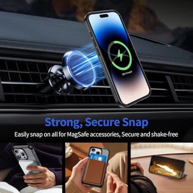 YOOVEI Magnetic for iPhone 14 Pro Case,with Kickstand 360°Rotatable Magnetic Invisible Ring Stand [Compatible with MagSafe],Matte Translucent Slim Soft Edge Phone Case 6.1'',Black - Image 5