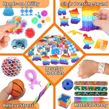 BILLFULL 1000 Pcs Party Favors for Kids, Fidget Toys Bulk, Birthday Gift Toys, Fidgets Stocking Stuffers, Treasure Box Party, Goodie Bag Carnival Prizes, Pinata Filler Stuffers Classroom - Image 4