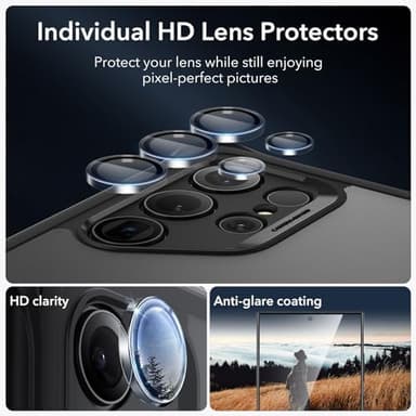 ESR for Samsung Galaxy S24 Ultra Armor Series Case, Full Body Protection Front Cover with Screen Protector and Extra Protective Front Frame, 3 Kickstand Modes, Military-Grade Protection, Black - Image 7