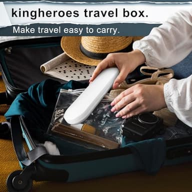 kingheroes Electric Toothbrush Set, Comes with 8 Brush Heads & Travel Case,4 Modes with 2 Minutes Built in Smart Timer, One Charge for 60 Days, 42000 VPM Motor (Pink) - Image 3