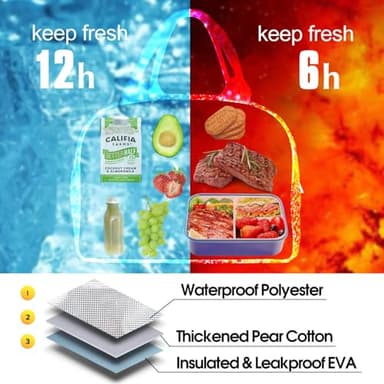 Cotton Quilted Insulated Lunch Bag, Cute Quilted Floral Lunch Tote Bags Reusable Insulated Lunch Box Coquette Aesthetic Large Capacity Insulated Cooler for Women Work Travel Picnic (Pink) - Image 6