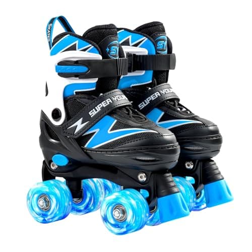 SUPER YOUNGSTER Adjustable Roller Skates Boys Kids Ages 5-8 8-12 Roller Skates Girls with Light up Wheels, Fun Rollerskate for Youth Toddlers - Image 1
