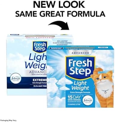 Fresh Step Light Weight Advanced Extreme Cat Litter with Febreze Freshness, Extra Strength Formula Clumping Litter, 25 lbs. (2 x 12.5 lb. Box - Image 4