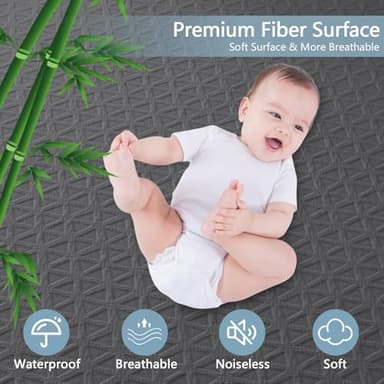 Premium Waterproof Mattress Protector Queen Size, Breathable Bed Cover 3D Air Fabric Cooling Mattress Pad Cover Smooth Soft Noiseless Washable, 8''-21'' Deep Pocket (Gray) - Image 2