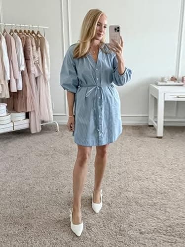 Coutgo Womens Slingback Kitten Heels Closed Pointed Toe Bowknot Knitted Slip On Work Pumps Dress Shoes, White, Size 8 - Image 3