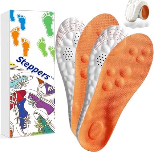 Steppers Insoles for Men and Women Adjustable Size, 2 Pairs 4d Cloud Insole for Mens,Boot Insoles for Menn, Memory Foam Shoe Insertss for Women (M)