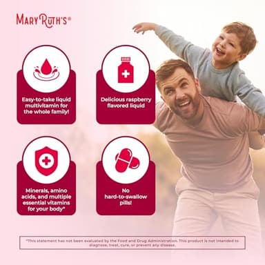 Multivitamin for Women, Men & Kids by MaryRuth's | Liquid Morning Multivitamin | Vitamin A C D E B6 B12 Biotin Zinc | Beauty | Vegan | Non-GMO | Gluten Free | 15 Servings - Image 7