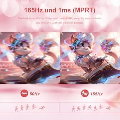 DJiEX 34 inch Pink Ultrawide Curved Computer Gaming Monitor 165Hz UWQHD 3440x1440,1500R -PIP,1ms (MPRT),HDR, 300nits, sRGB99%,FreeSync,HDMI2.0(TMDS) x2,DP1.4 x2,Eye Care,Support Wallmount 75x75mm - Image 6