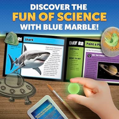 Blue Marble Glow In The Dark Advent Calendar 2025 – Christmas Countdown Calendar with 24 Science Activities, Experiments & Animal Figures | Fun & Educational Kids Advent Calendar - Image 7