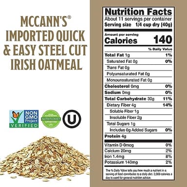 McCann's Irish Oatmeal, Quick & Easy Steel Cut Oats, 16 Ounce (Pack of 12) - Image 2