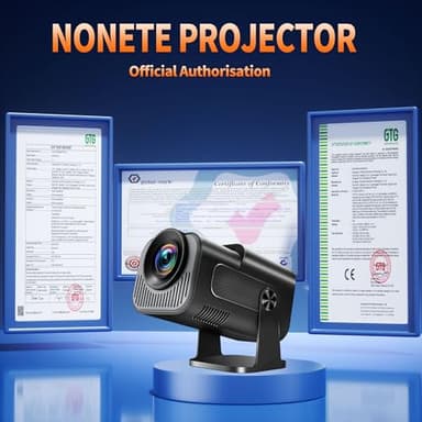 【Built-in Apps】Projector 1080P Full HD, 4K Projector with 270° Rotation,Portable Projector WiFi 6 & Bluetooth 5.2 Support,Featuring Auto Keystone Correction,HDMI/USB Connectivity Projector Black - Image 3