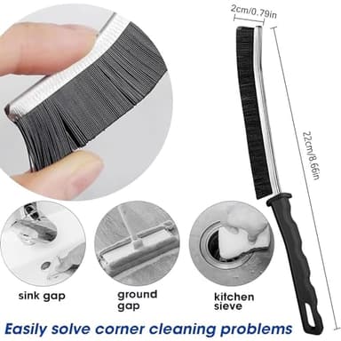 Crevice Cleaning Brush,New Multifunctional Cleaning Brush Tool, Bathroom Gap Brush, Home, Kitchen, Bathroom, Window, Vehicle, Faucets, Toilet,6Pcs - Image 5