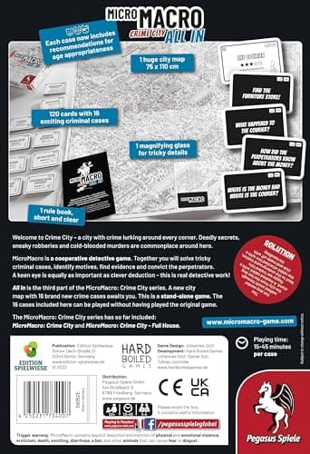 MicroMacro: Crime City 3: All in – Board Game by Pegasus Spiele - 1-4 Players – Board Games for Family – 15-45 Minutes of Gameplay – Games for Game Night – Teens and Adults Ages 14+ - English Version - Image 4