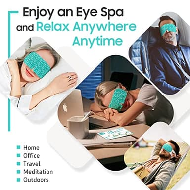 BeHoomi 30Packs Steam Eye Mask, Heated Eye Mask Warm Compress for Eyes, Self Heating Warm Eye Masks Disposable Steam Mask for Home Sleep, Spa, Travel Essentials & Relaxation Gifts (Unscented) - Image 6